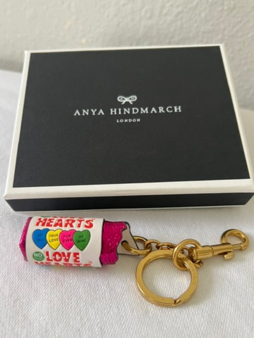 Anya Hindmarch Love Hearts Charm Keychain